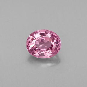 Spinello naturale rosa da 0,84 ct, taglio ovale, VS-SI