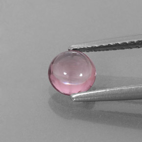 Spinello naturale rosa da 0,62 ct, taglio rotondo, trasparente
