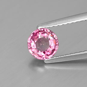 Spinello naturale rosa da 0,84 ct, taglio rotondo, VS-SI