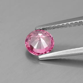Spinello naturale rosa da 0,84 ct, taglio rotondo, VS-SI