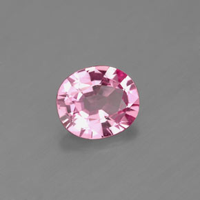 Spinello naturale rosa da 0,85 ct, taglio ovale, VS