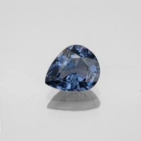 Spinello naturale blu da 1,49 ct, taglio a pera, VVS