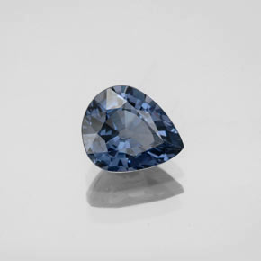 Spinello naturale blu da 1,49 ct, taglio a pera, VVS