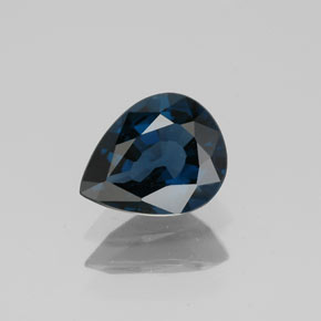 Spinello naturale blu da 1,17 ct, taglio a pera, VVS