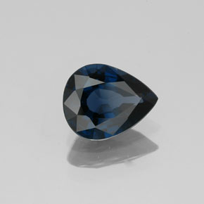 Spinello naturale blu da 1,17 ct, taglio a pera, VVS