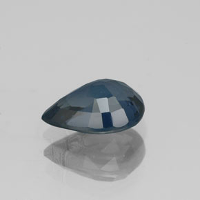 Spinello naturale blu da 1,38 ct, taglio a pera, VVS