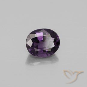 Spinello Viola scuro naturale da 1.10 ct, Ovale, VVS-VS