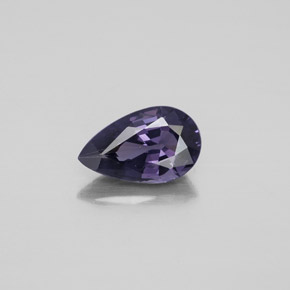 Spinello naturale blu da 1,36 ct, taglio a pera, VVS