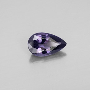 Spinello naturale blu da 1,36 ct, taglio a pera, VVS