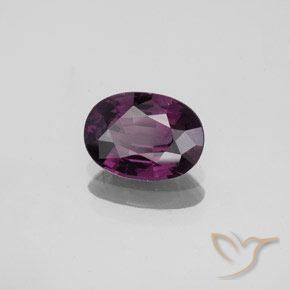 Spinello Viola scuro naturale da 1.36 ct, Ovale, VVS