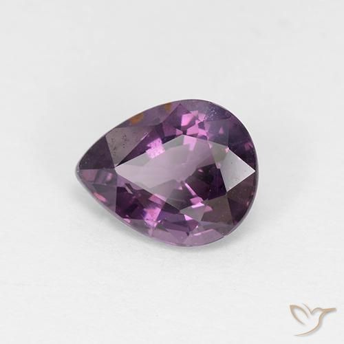 Spinello Viola scuro naturale da 1.17 ct, Forma a pera, VS-SI