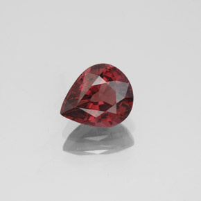 Spinello naturale rosso da 1,33 ct, taglio a pera, VVS-VS