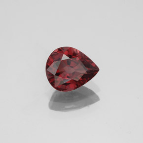 Spinello naturale rosso da 1,33 ct, taglio a pera, VVS-VS