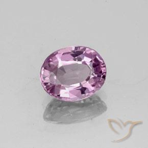 Spinello Rosso chiaro-viola naturale da 1.39 ct, Ovale, VVS-VS