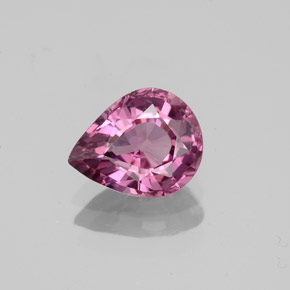 Spinello naturale rosa da 1,20 ct, taglio a pera, VS