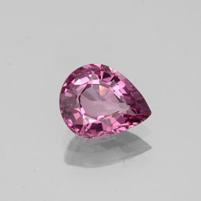 Spinello naturale rosa da 1,20 ct, taglio a pera, VS