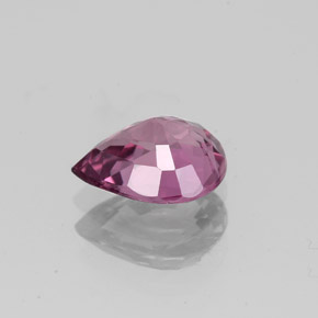 Spinello naturale rosa da 1,20 ct, taglio a pera, VS