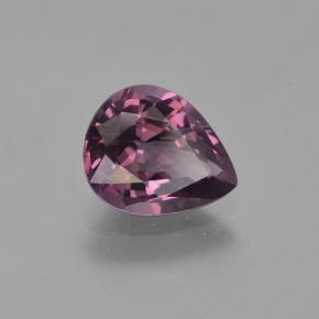 Spinello Viola scuro naturale da 1.33 ct, Forma a pera, VVS