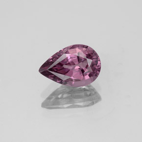 Spinello naturale rosa da 1,42 ct, taglio a pera, VS