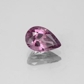 Spinello naturale rosa da 1,42 ct, taglio a pera, VS