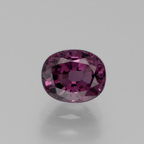 Spinello naturale porpora da 1,19 ct, taglio ovale, VVS