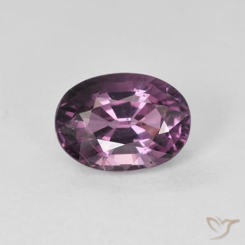 Spinello Viola scuro naturale da 1.35 ct, Taglio ovale, VS-SI