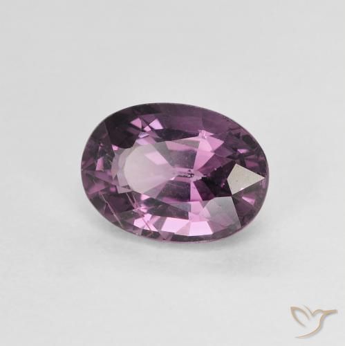 Spinello Viola scuro naturale da 1.35 ct, Taglio ovale, VS-SI