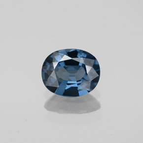 Spinello naturale blu da 0,83 ct, taglio ovale, VVS-VS