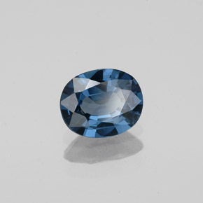 Spinello naturale blu da 0,83 ct, taglio ovale, VVS-VS