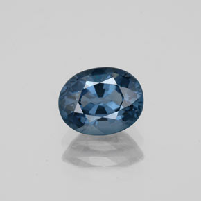 Spinello naturale blu da 1,46 ct, taglio ovale, VS