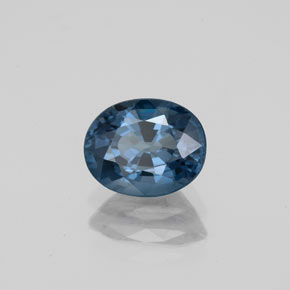 Spinello naturale blu da 1,46 ct, taglio ovale, VS