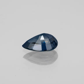 Spinello naturale blu da 0,95 ct, taglio a pera, SI
