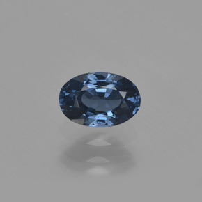 Spinello naturale blu da 0,74 ct, taglio ovale, VS