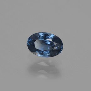 Spinello naturale blu da 0,74 ct, taglio ovale, VS