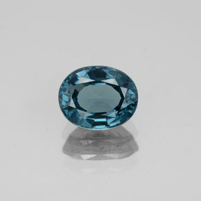 Spinello naturale blu da 1,37 ct, taglio ovale, VVS-VS