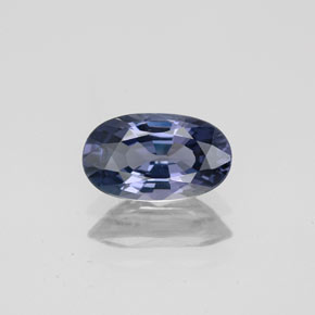 Spinello naturale blu da 1,28 ct, taglio ovale, VVS
