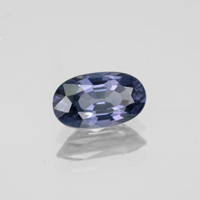 Spinello naturale blu da 1,28 ct, taglio ovale, VVS