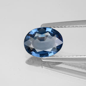 Spinello naturale blu da 1,22 ct, taglio ovale, VS