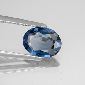 Spinello naturale blu da 1,22 ct, taglio ovale, VS