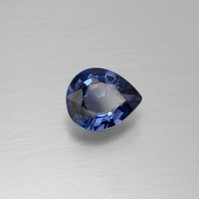 Spinello naturale blu da 1,04 ct, taglio a pera, VVS-VS