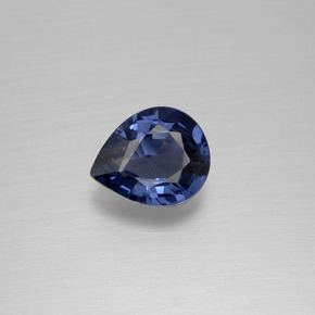 Spinello naturale blu da 1,04 ct, taglio a pera, VVS-VS
