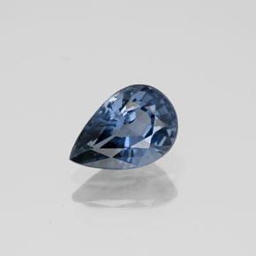 Spinello naturale blu da 1,29 ct, taglio a pera, VS