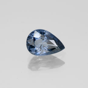 Spinello naturale blu da 1,29 ct, taglio a pera, VS
