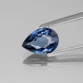 Spinello naturale blu da 1,19 ct, taglio a pera, VS