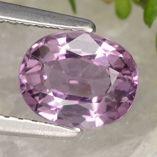 Spinello naturale porpora da 1,33 ct, taglio ovale, VS