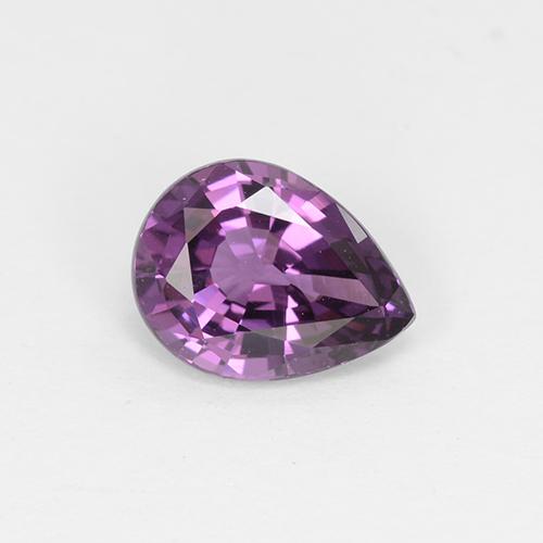 Spinello naturale porpora da 1,02 ct, taglio a pera, VS