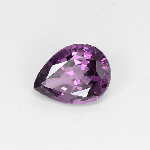 Spinello naturale porpora da 1,02 ct, taglio a pera, VS