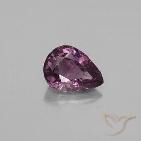 Spinello Viola scuro naturale da 1.33 ct, Forma a pera, VVS