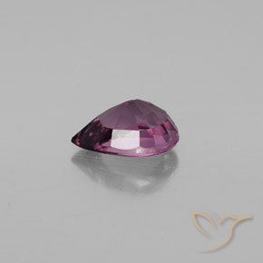 Spinello Viola scuro naturale da 1.33 ct, Forma a pera, VVS
