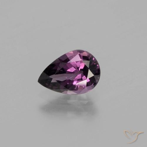 Spinello naturale porpora da 1,00 ct, taglio a pera, VVS
